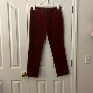 Talbots Womens 8P Burnt Orange Simply Flattering Pocket Straight Corduroy Pants